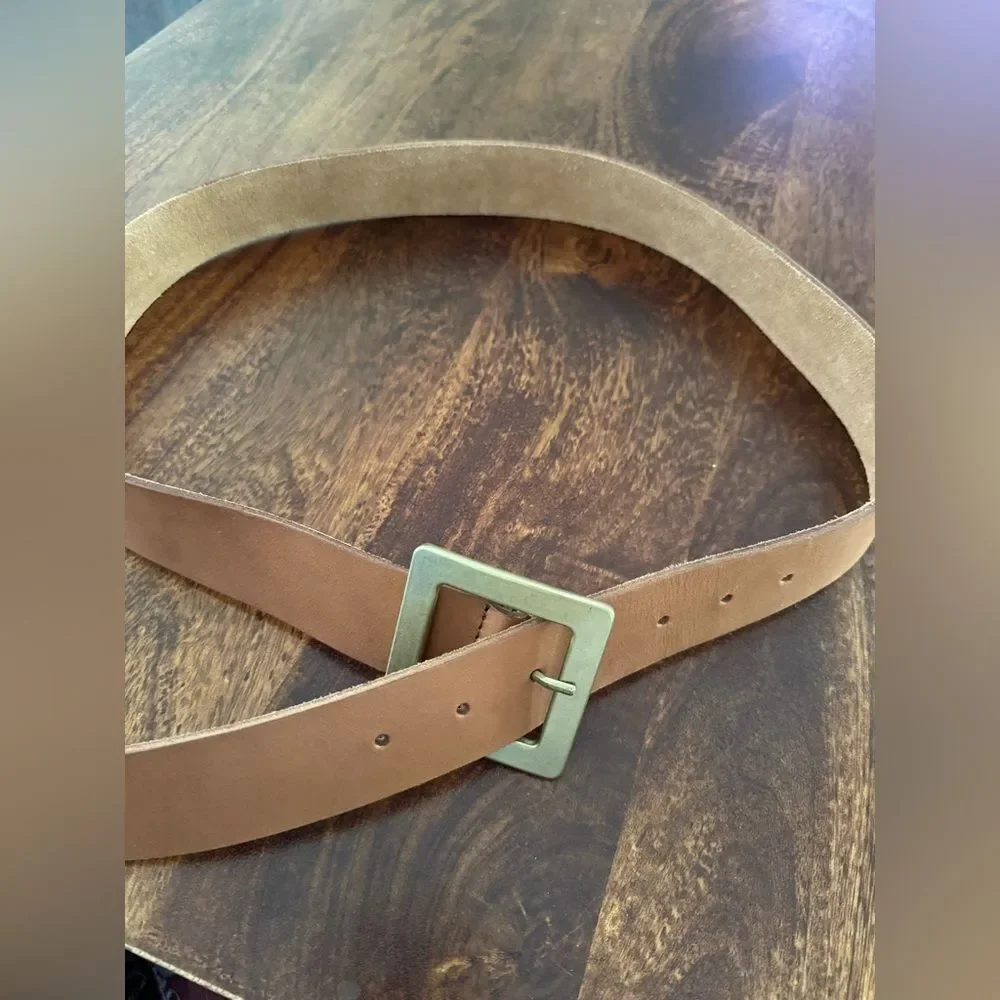 Free‎ People Squared Up Leather Belt M/L - Picture 4 of 5